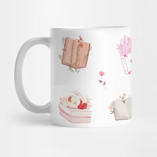 Book with flowers - Pink Edition Bookish Pack Mug